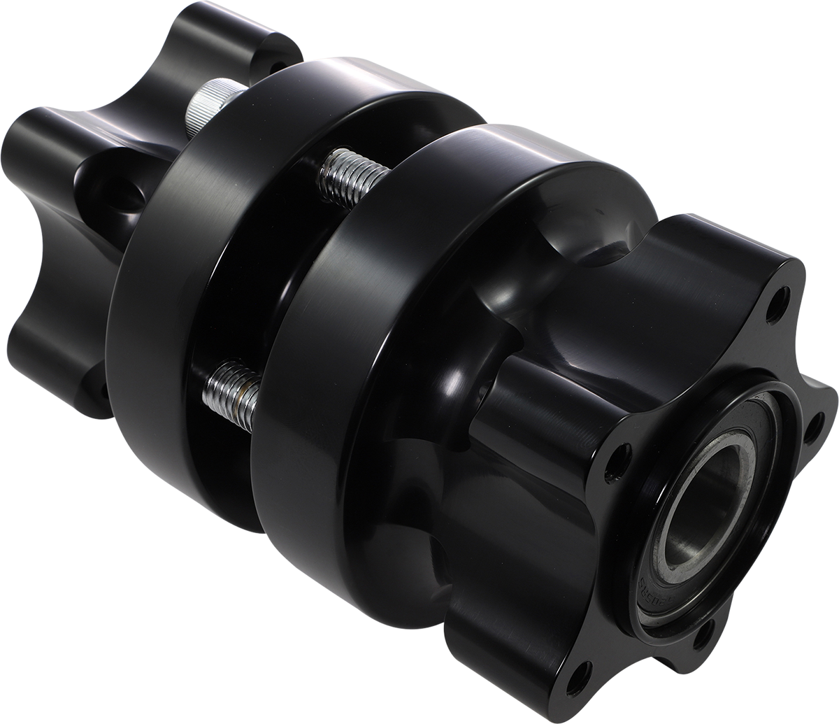 Hub - Cartridge - Front/Dual Disc - Black - '08+FLT