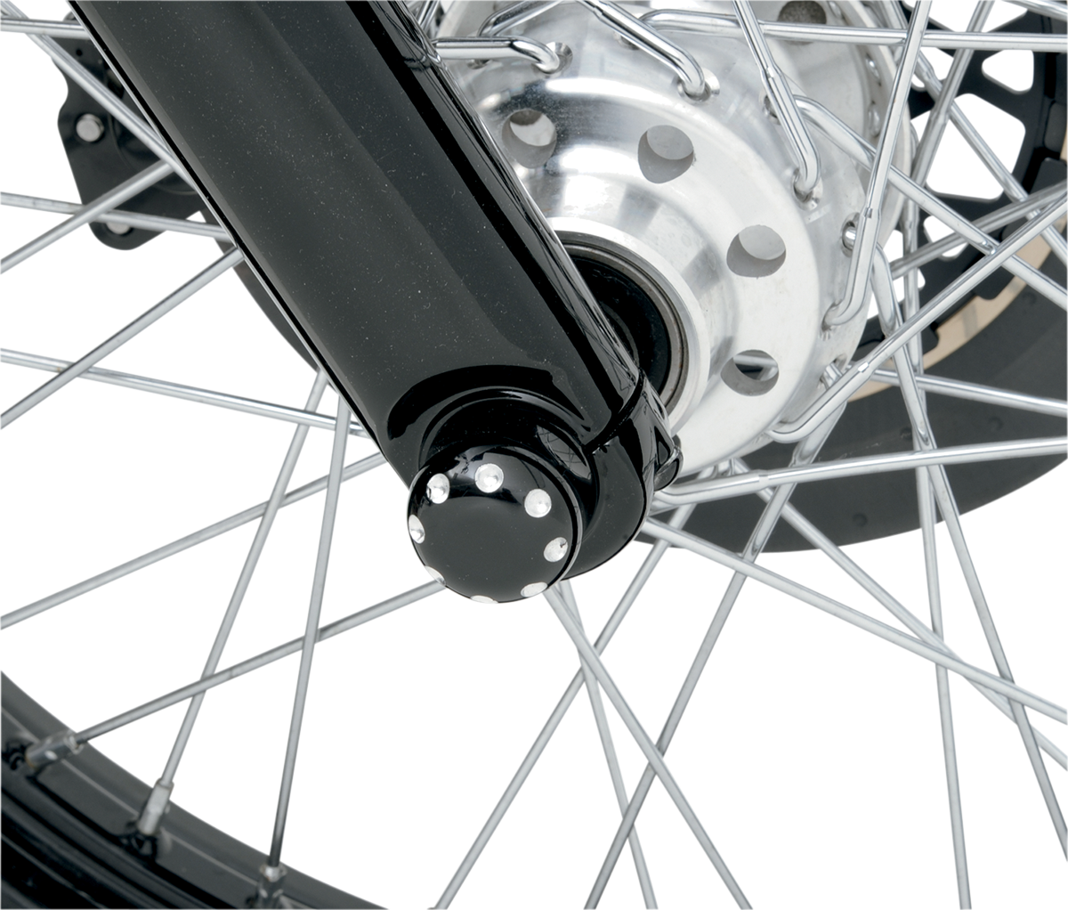 Axle Cap - Front - Dimpled - Black