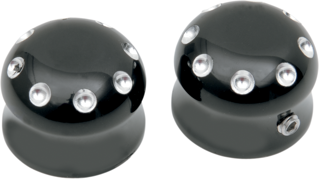 Axle Cap - Front - Dimpled - Black - Image 3