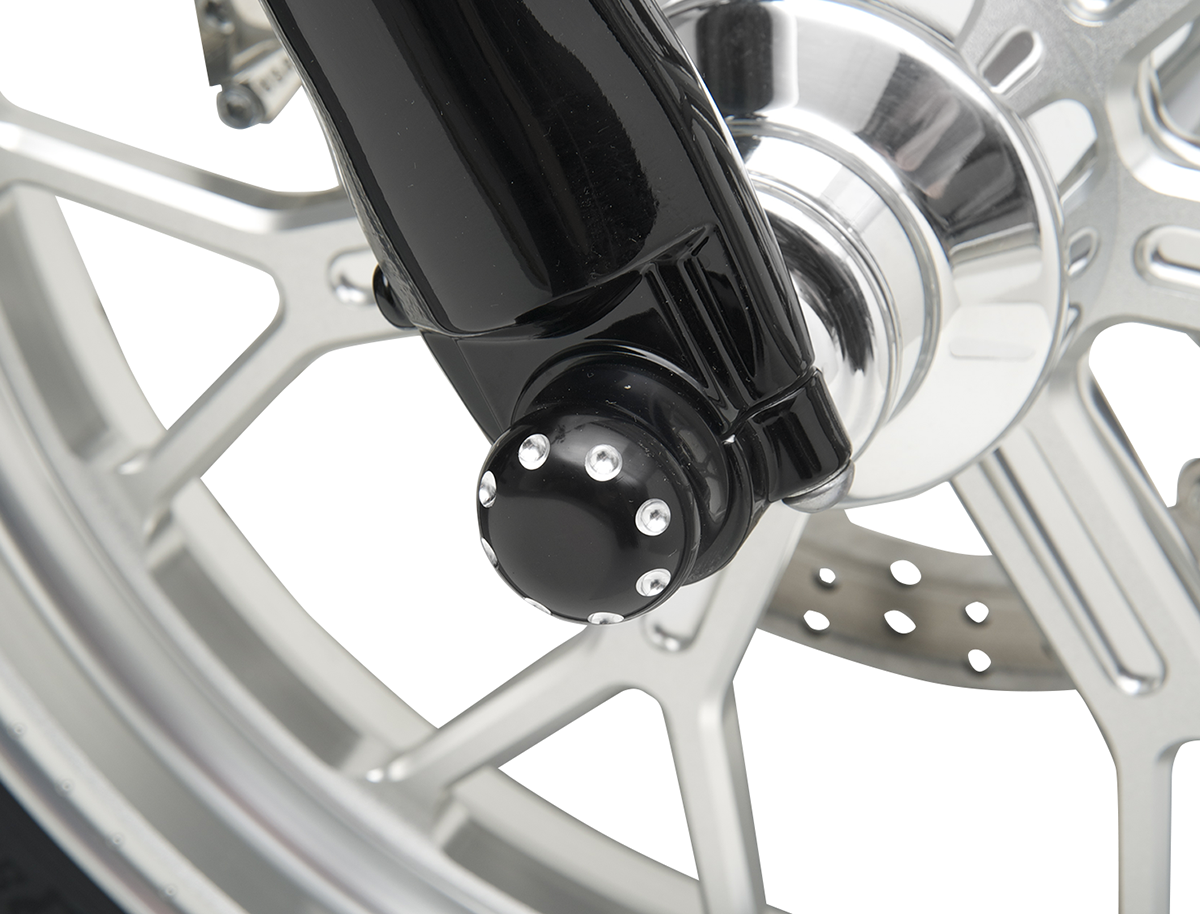 Axle Cap - Front - Dimpled - Black - Image 2