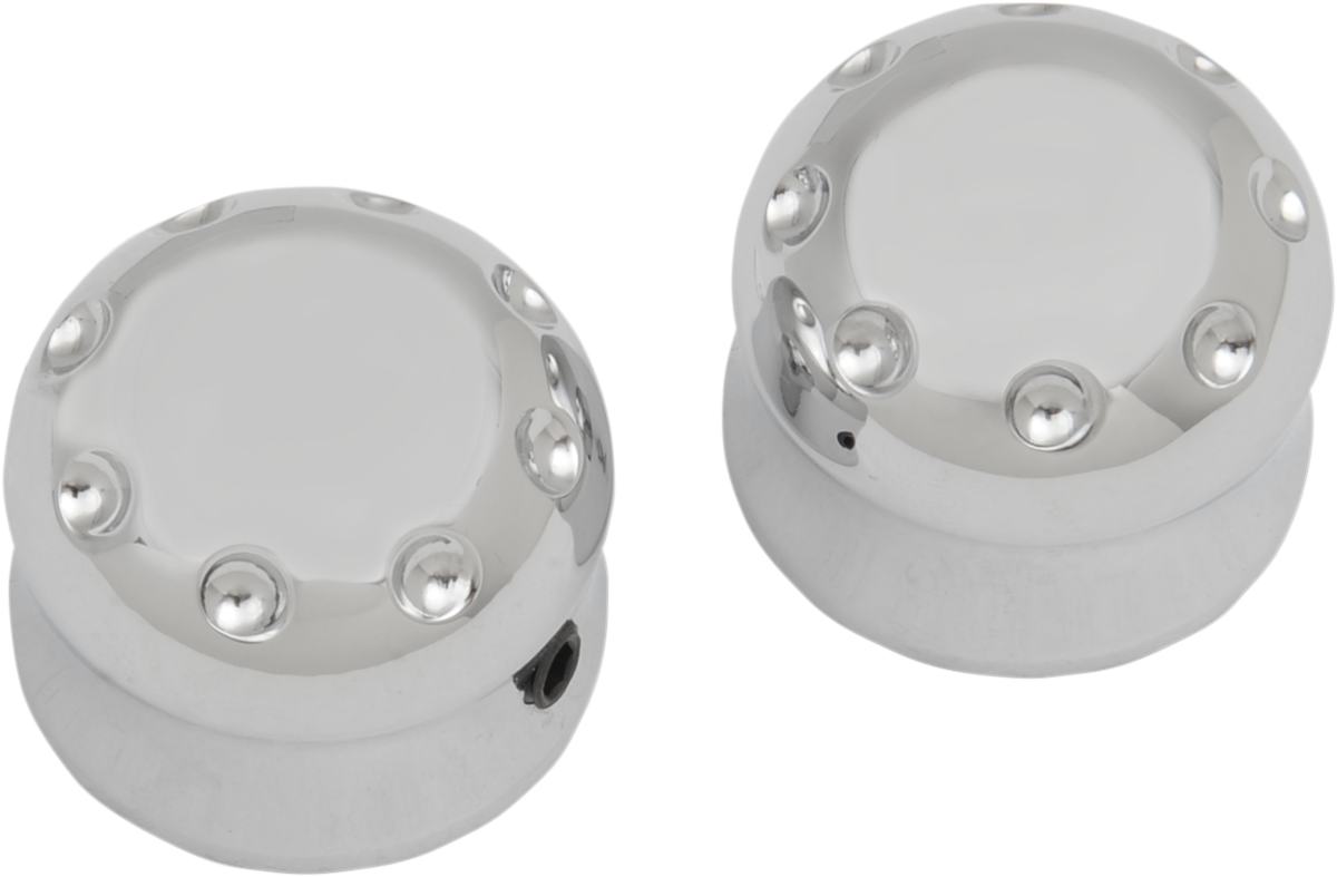 Axle Cap - Front - Dimpled - Chrome