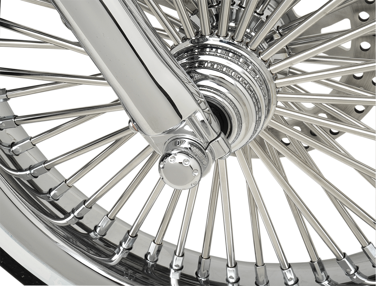 Axle Cap - Front - Dimpled - Chrome - Image 2
