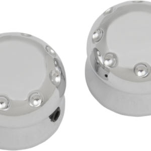 Axle Cap - Front - Dimpled - Chrome