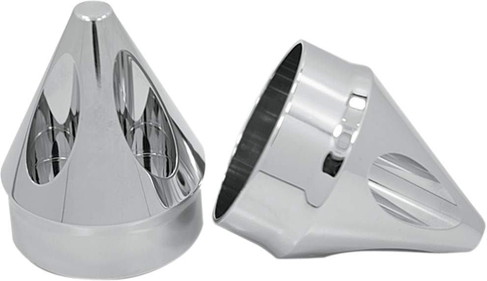 Front Axle Nut Cover - Chrome - Spike - 1"