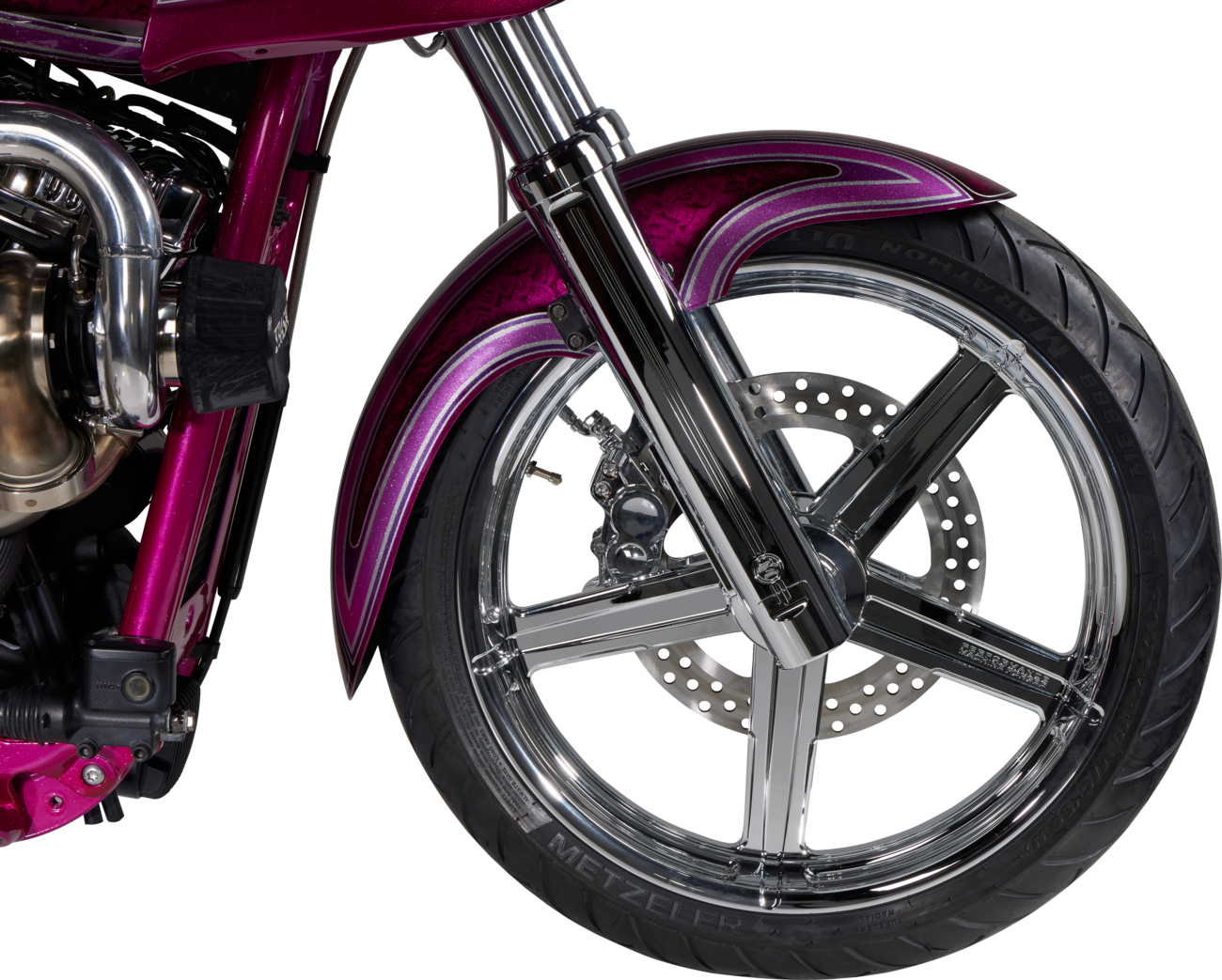 Fork Leg - 49 mm - Chrome - Lower - Single Disc