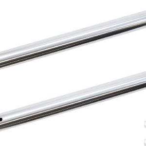Fork Tubes - 43 mm - +2" Length - Ultra Chrome - Inverted