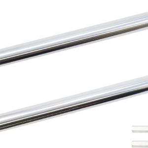 Fork Tubes - 43 mm - +4" Length - Ultra Chrome - Inverted