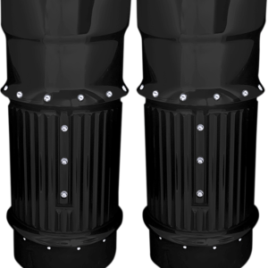 Fork Leg Bells - Black - Dimpled