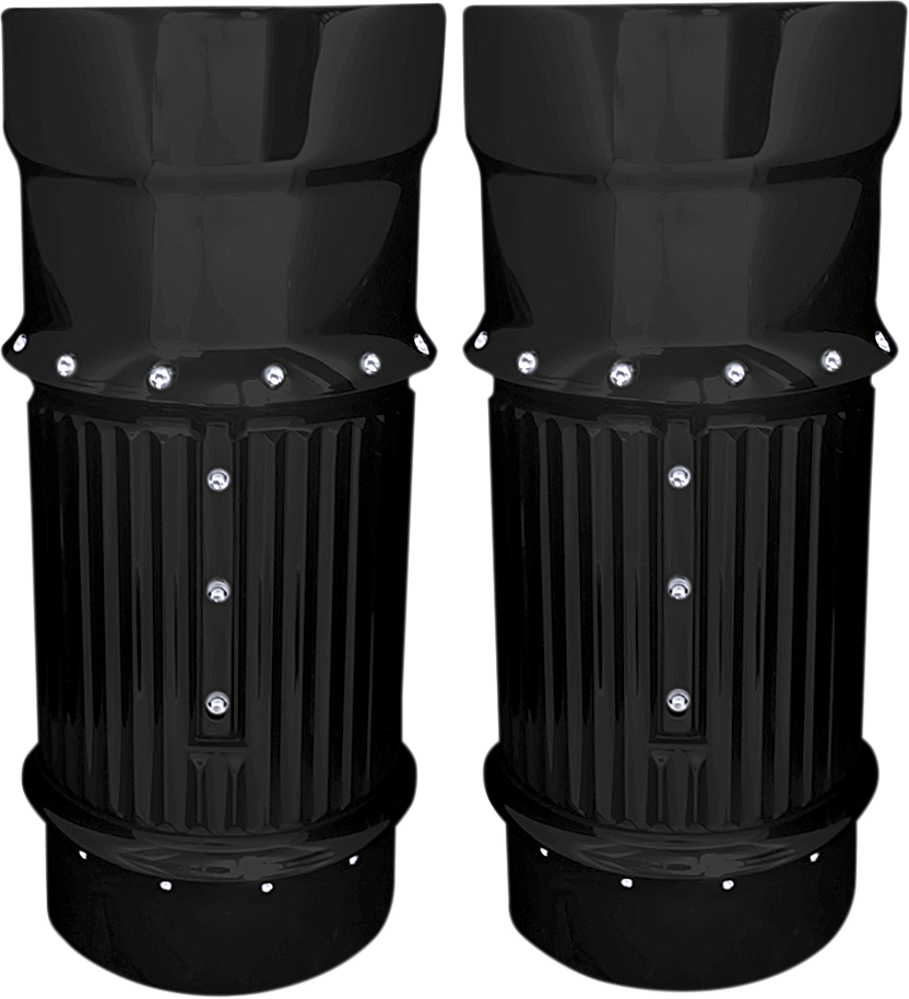 Fork Leg Bells - Black - Dimpled