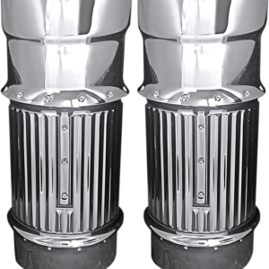 Fork Leg Bells - Chrome - Dimpled