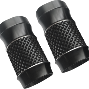 Fork Slider Covers - Black Anodized - Cross-Cut