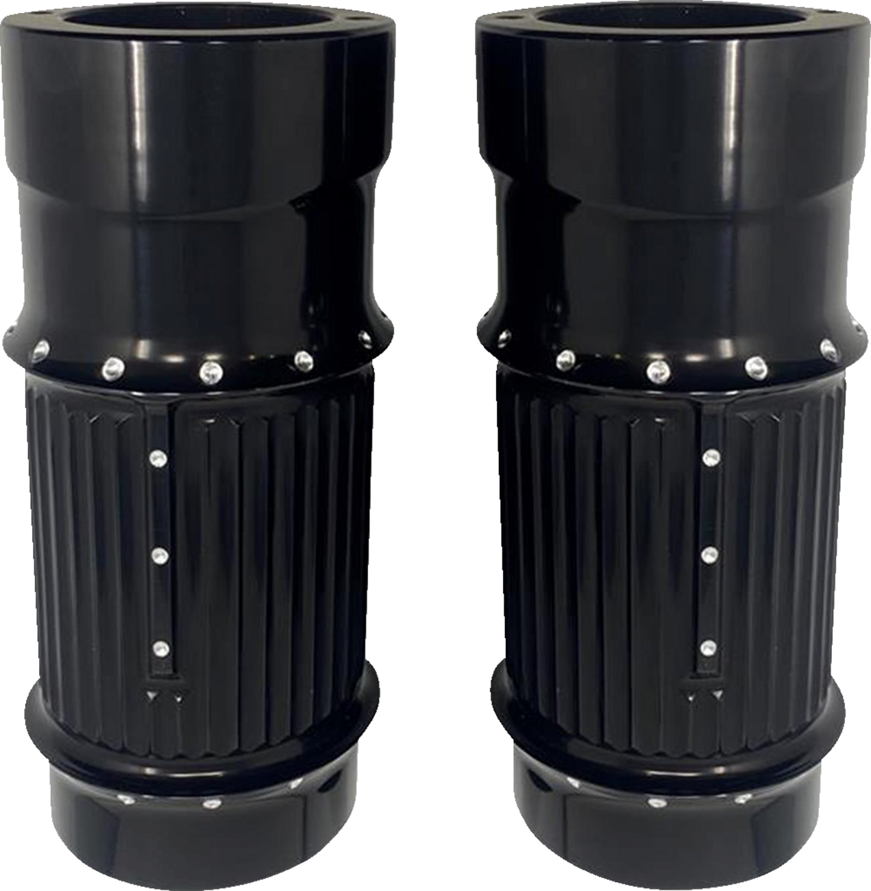 Fork Leg Bells - Black - Fat - Dimpled