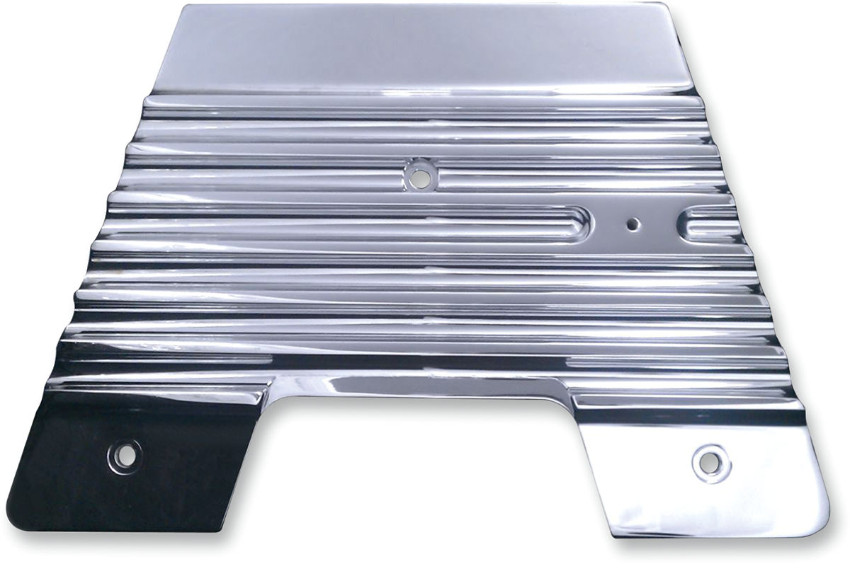 Firewall Plate - Finned - Chrome