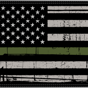 Grunge U.S.A. Flag - Green - 10" x 15"