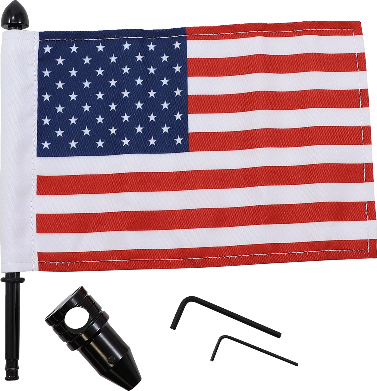 Luggage Rack Flag Mount - 5/8" Round - With 6" X 9" Flag