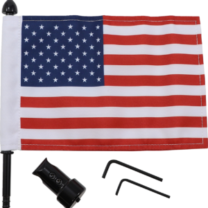 Luggage Rack Flag Mount - 5/8" Round - With 6" X 9" USA Flag