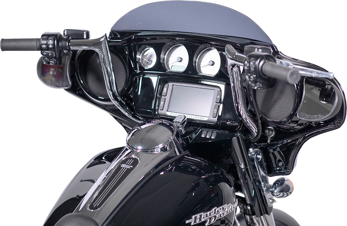 Handlebar Kit - Pointed Top - 10" - Chrome - Image 12