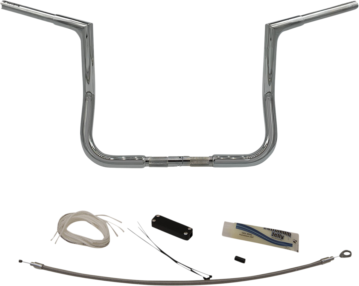 Handlebar Kit - Flat Top - 12" - Chrome