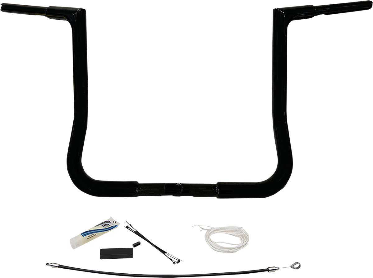 Handlebar Kit - Flat Top - 12" - Black