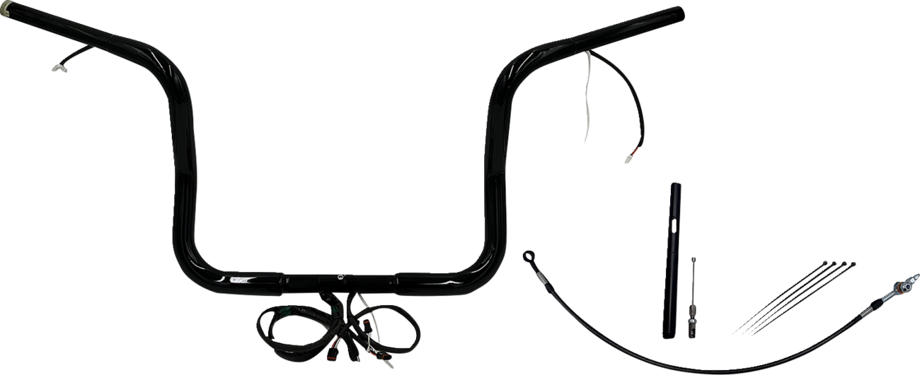 Handlebar Kit - Rounded Top - 12" - Black