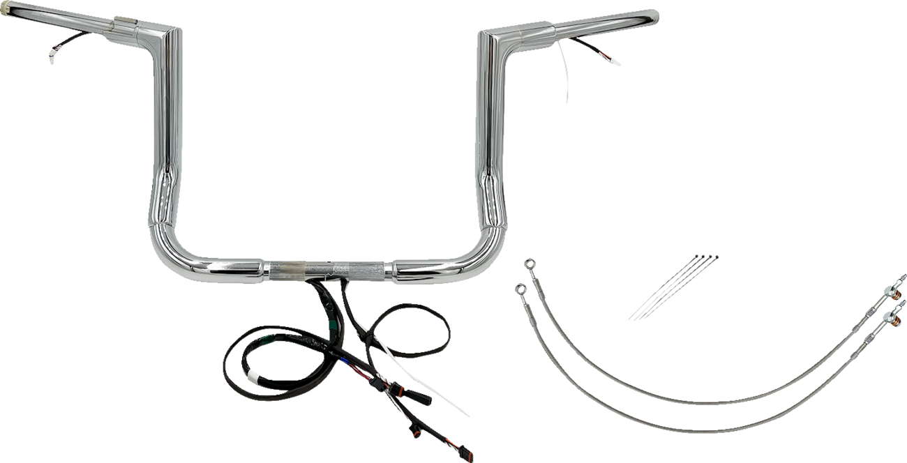 Handlebar Kit - Flat Top - 12" - Chrome