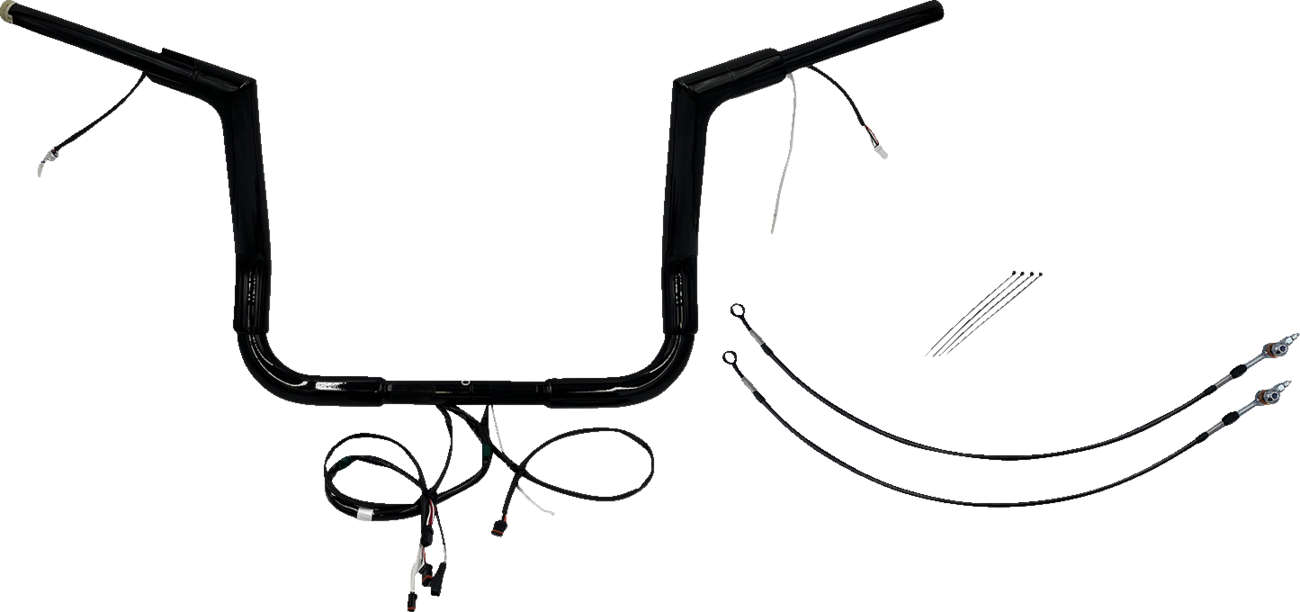 Handlebar Kit - Flat Top - 12" - Black