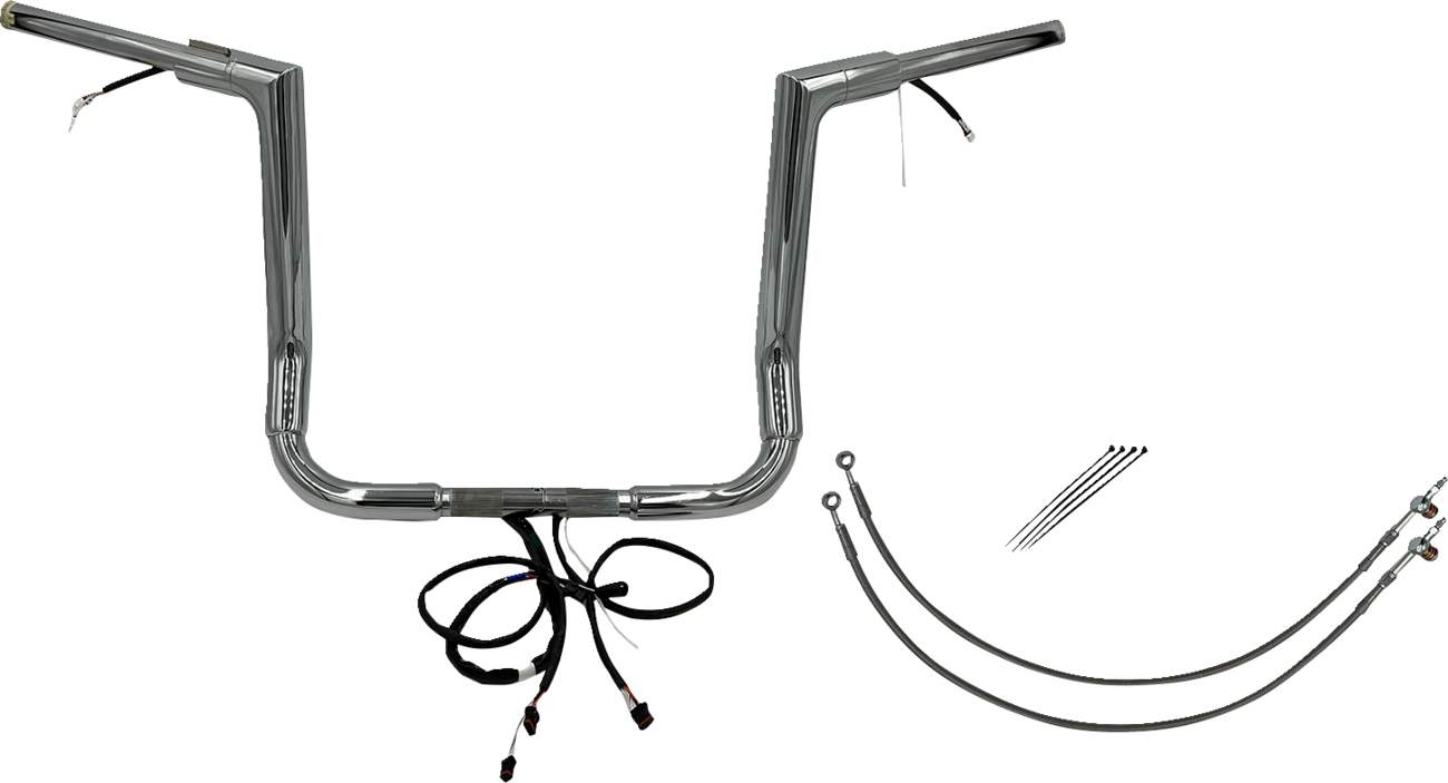 Handlebar Kit - Flat Top - 14" - Chrome