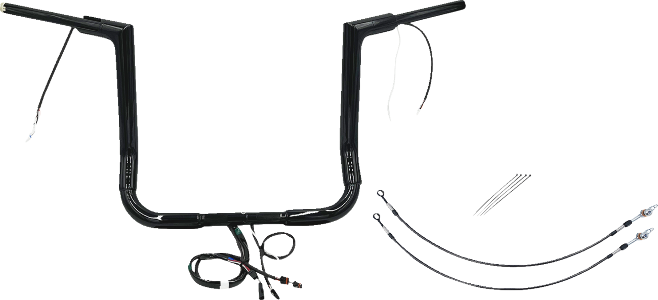 Handlebar Kit - Flat Top - 14" - Black