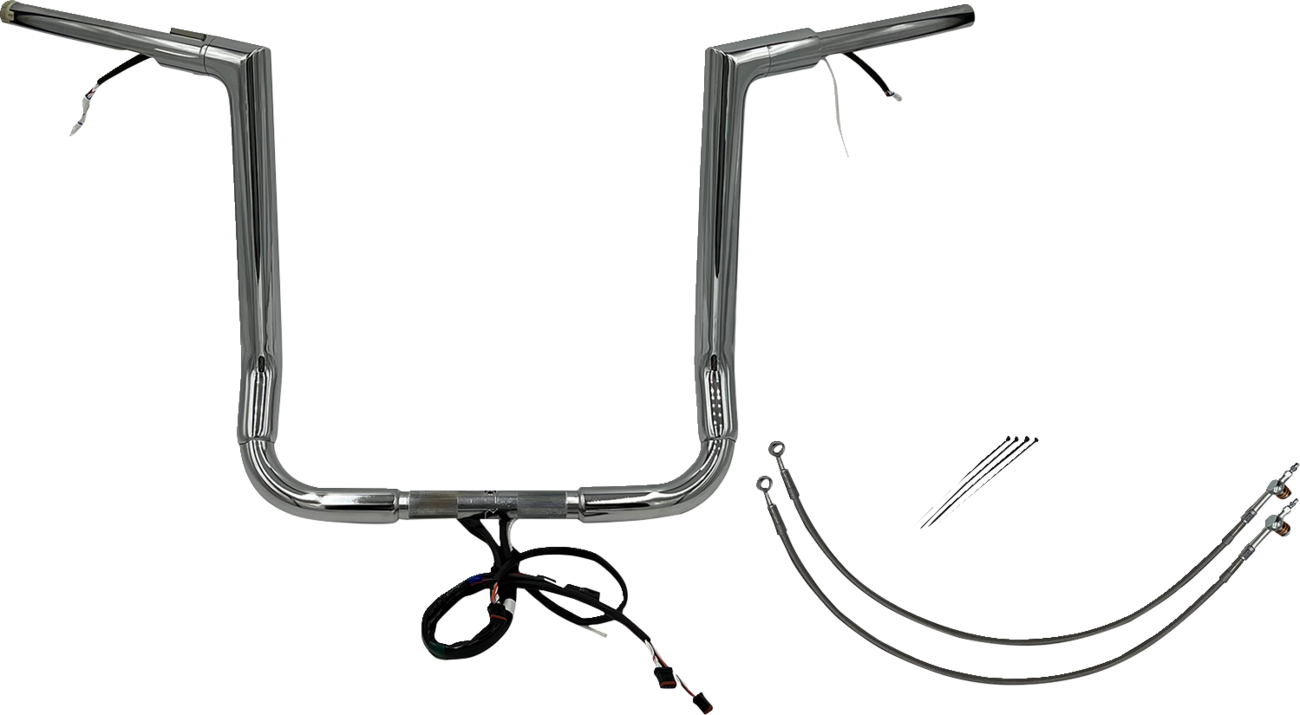Handlebar Kit - Flat Top - 16" - Chrome