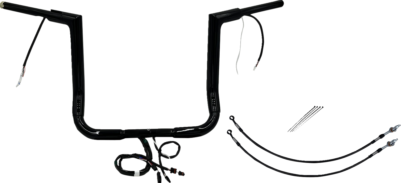 Handlebar Kit - Flat Top - 14" - Black