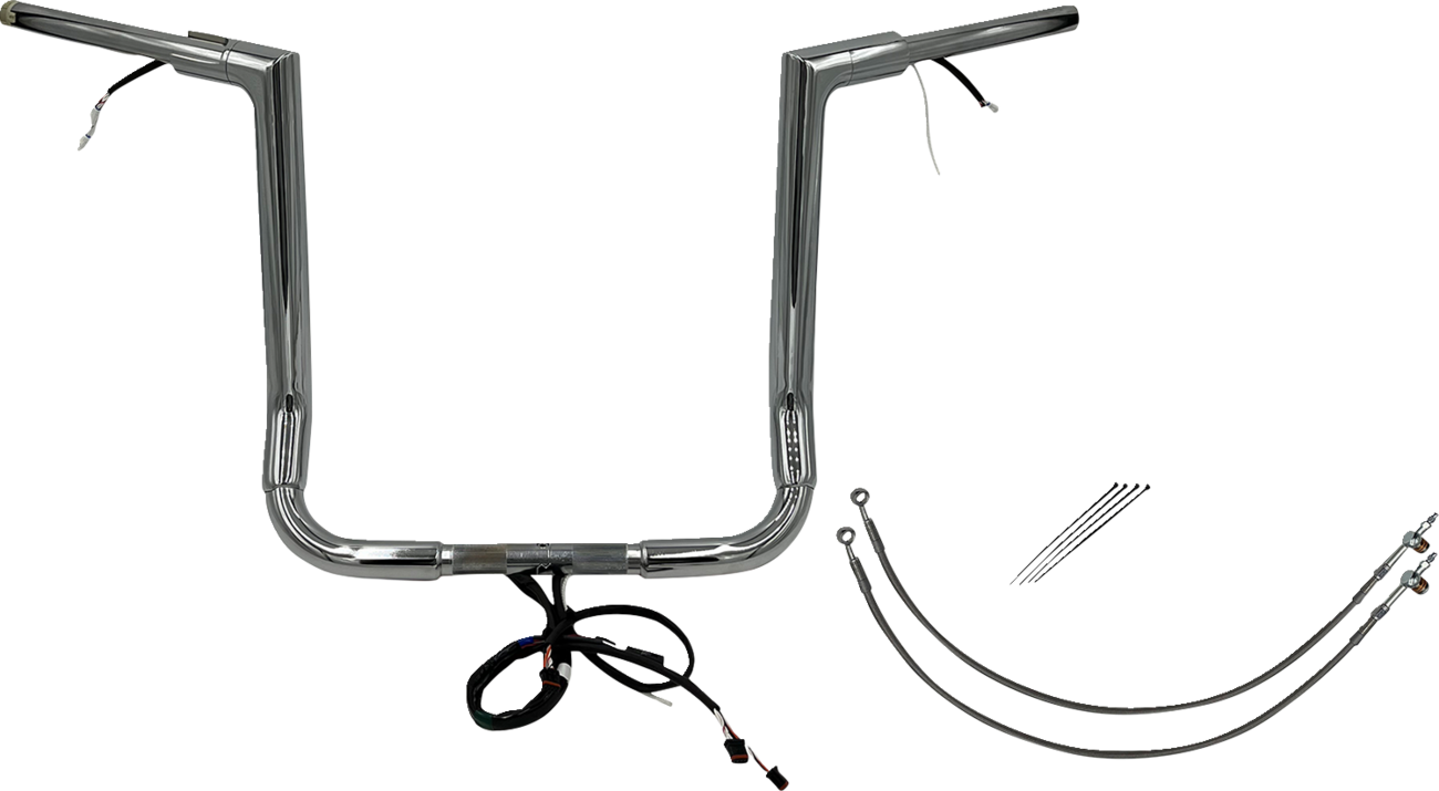 Handlebar Kit - Flat Top - 16" - Chrome