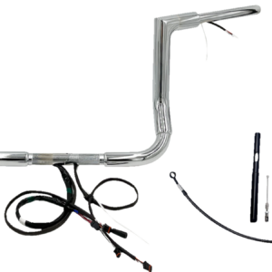 Handlebar Kit - Flat Top - 12" - Chrome
