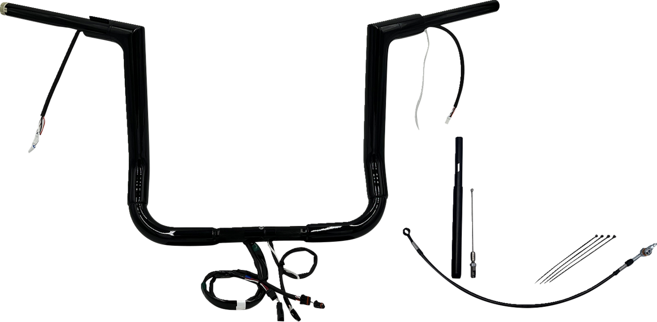 Handlebar Kit - Flat Top - 14" - Black