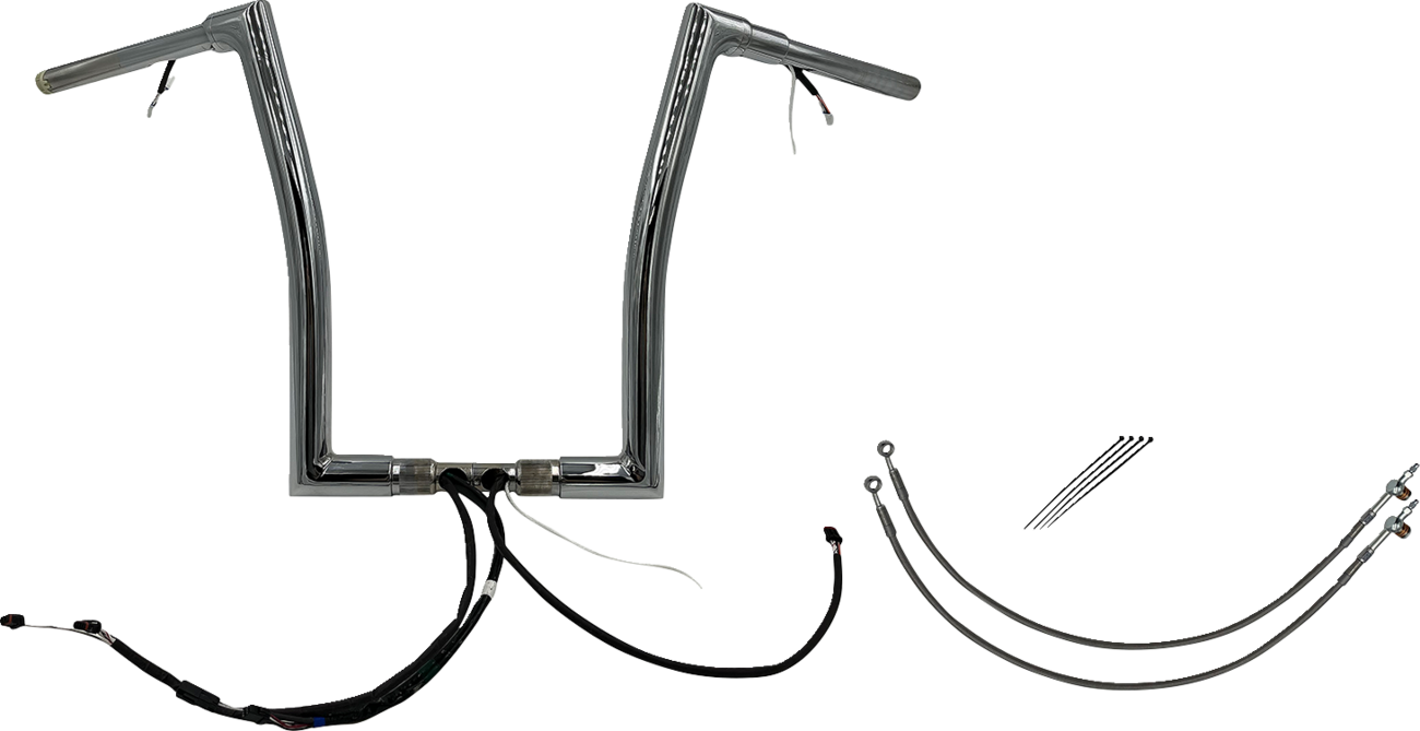 Handlebar Kit - Flat Top - 16" - Chrome