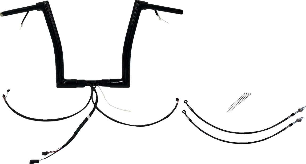 Handlebar Kit - Flat Top - 14" - Black