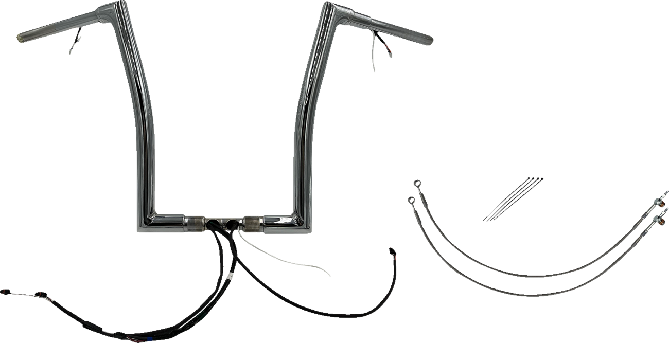 Handlebar Kit - Flat Top - 16" - Chrome
