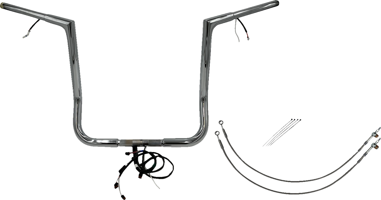 Handlebar Kit - Flat Top - 16" - Chrome