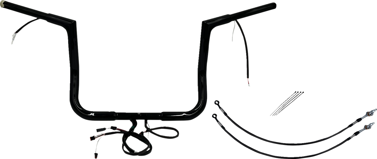 Handlebar Kit - Flat Top - 12" - Black