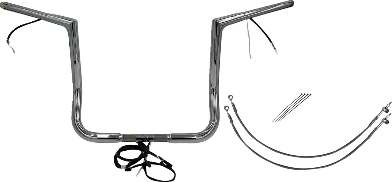 Handlebar Kit - Flat Top - 14" - Chrome