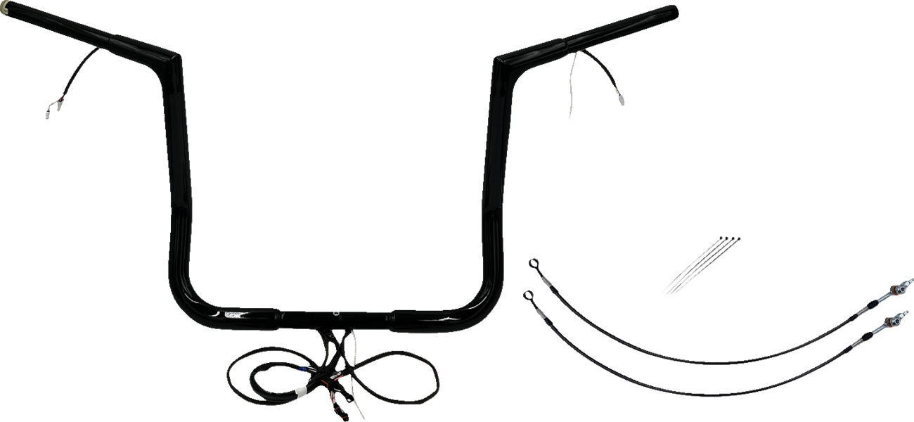 Handlebar Kit - Flat Top - 14" - Black