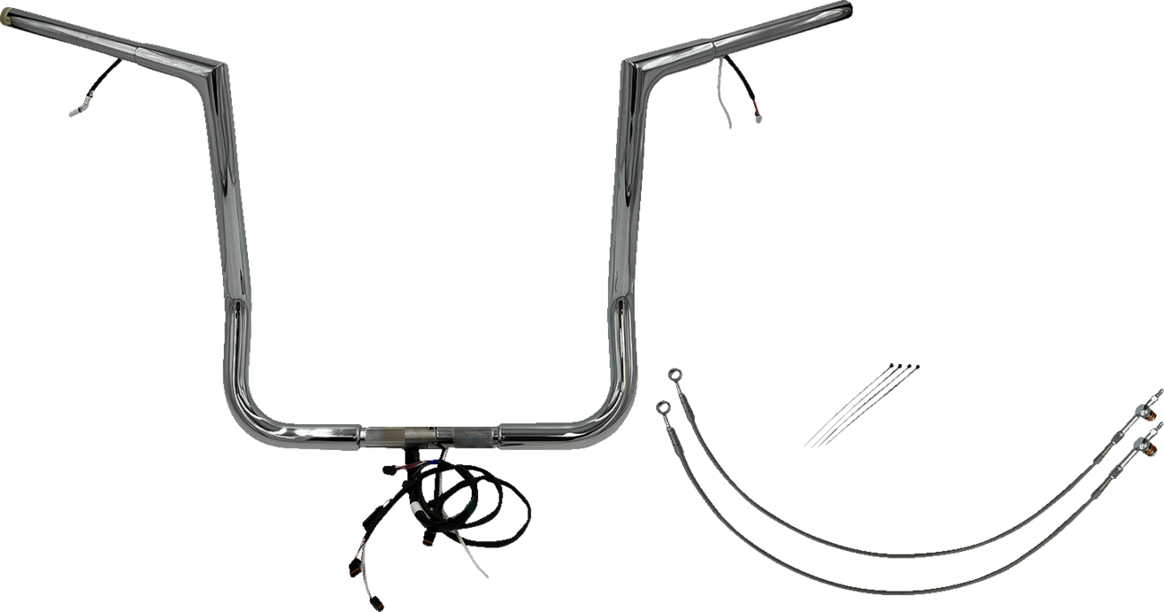 Handlebar Kit - Flat Top - 16" - Chrome