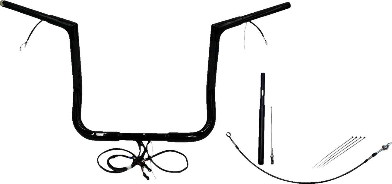 Handlebar Kit - Flat Top - 14" - Black