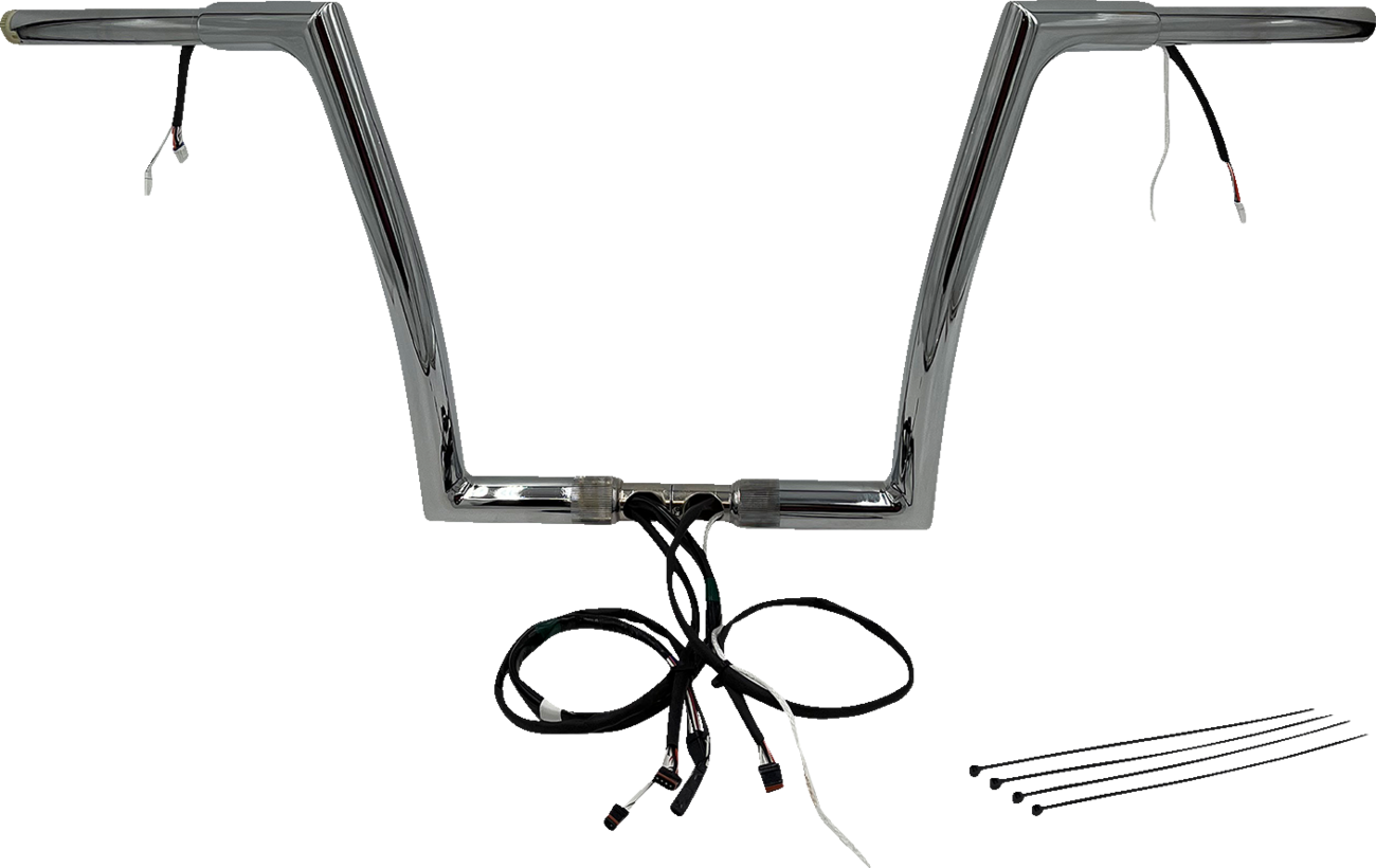 Handlebar Kit - Flat Top - 12" - Chrome