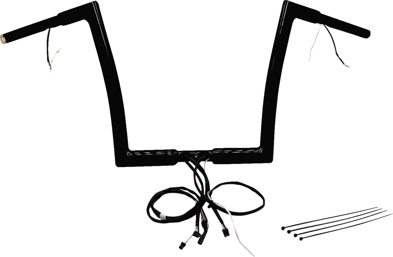 Handlebar Kit - Flat Top - 12" - Black