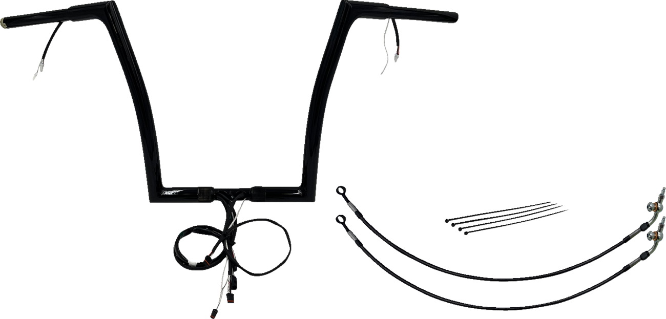 Handlebar Kit - Flat Top - 14" - Black