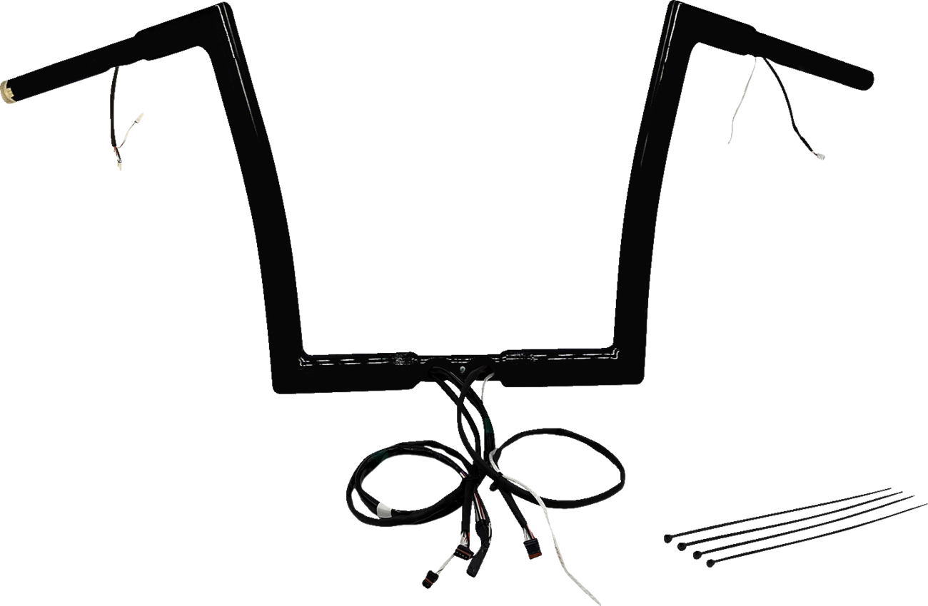 Handlebar Kit - Flat Top - 12" - Black