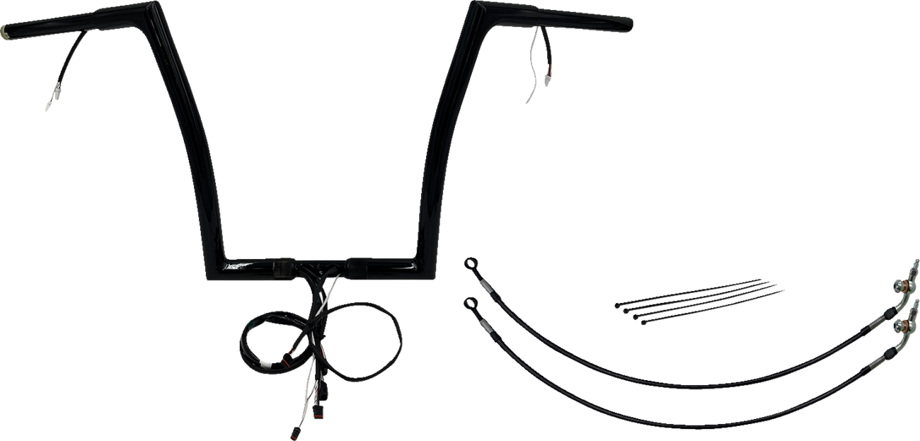 Handlebar Kit - Flat Top - 14" - Black