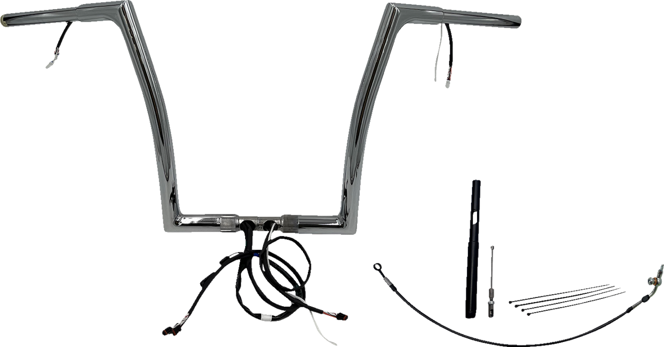 Handlebar Kit - Flat Top - 14" - Chrome