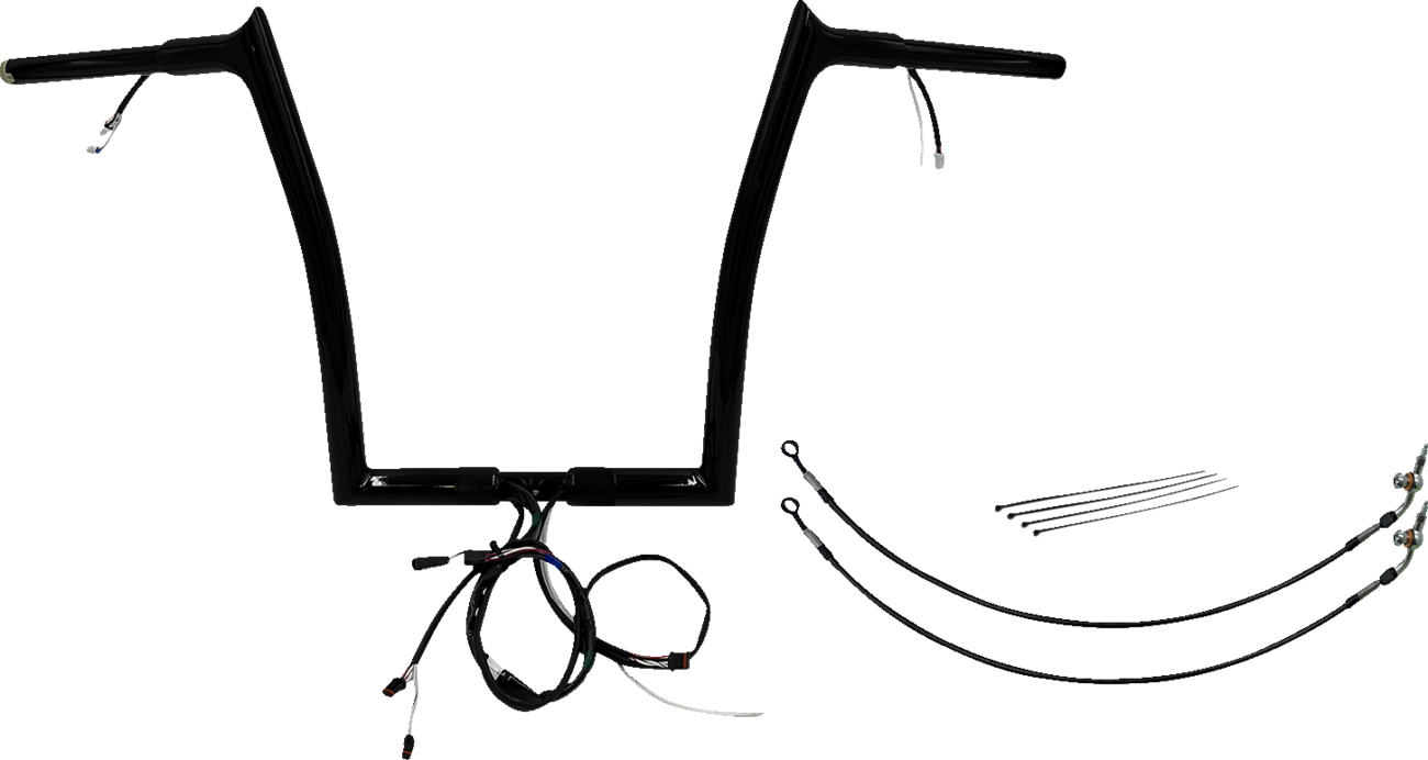 Handlebar Kit - Pointed Top - 14" - Black