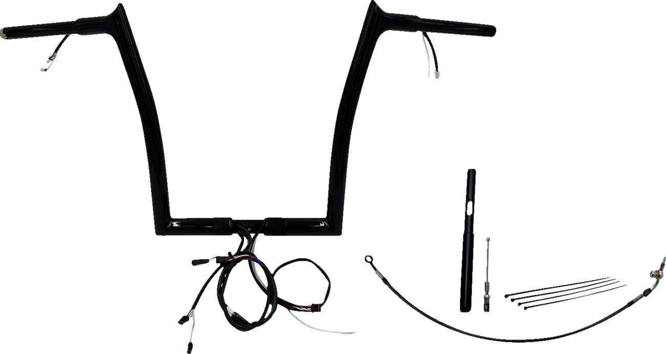 Handlebar Kit - Pointed Top - 14" - Black
